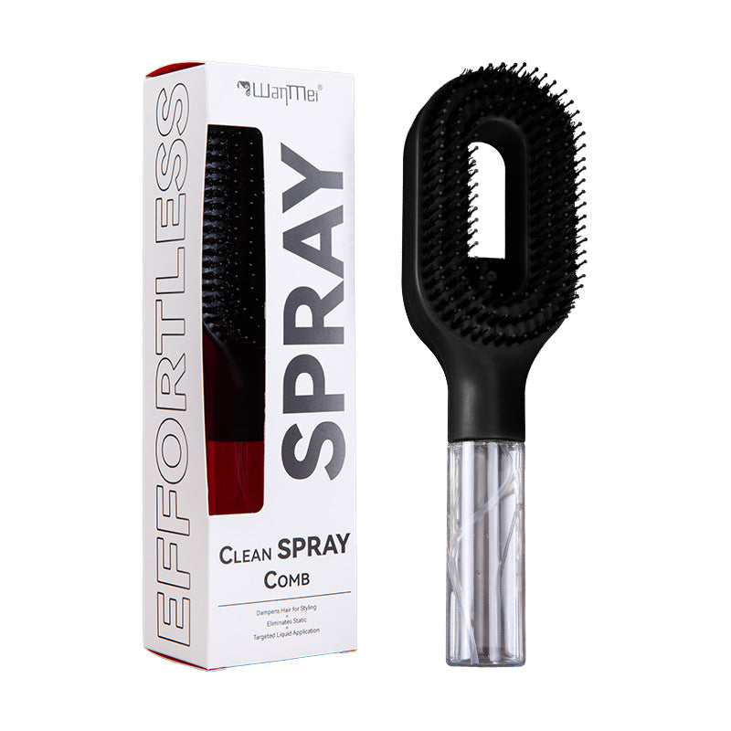 Mist Spray Detangling Comb — Refillable Water Spray Hair Styling Tool — product photo 3