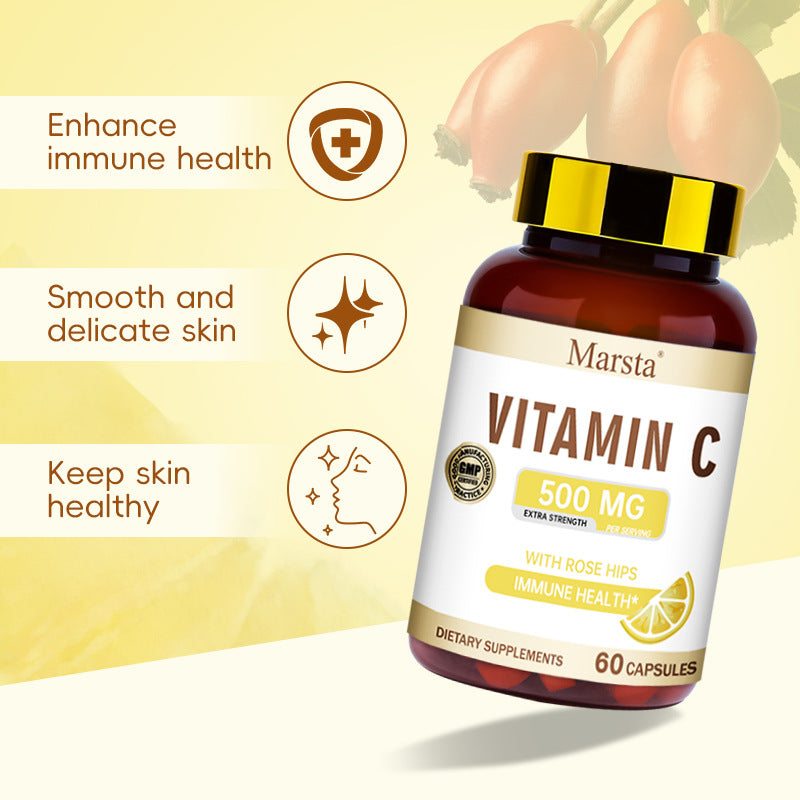 Vitamin C Capsules — Daily Immune & Skin Support 60ct — product photo 3