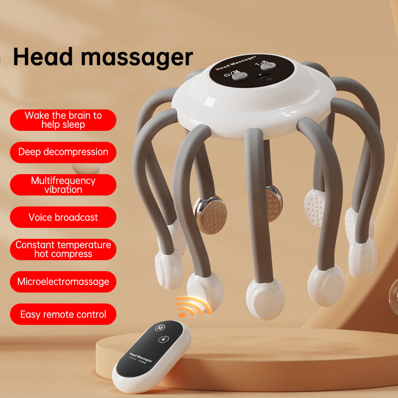 Electric Octopus Head Massager — Scalp Relaxation & Sleep-Ease Device — product photo 1