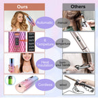 Automatic Curling Iron — Cordless LCD Mini Hair Curler with USB Charging