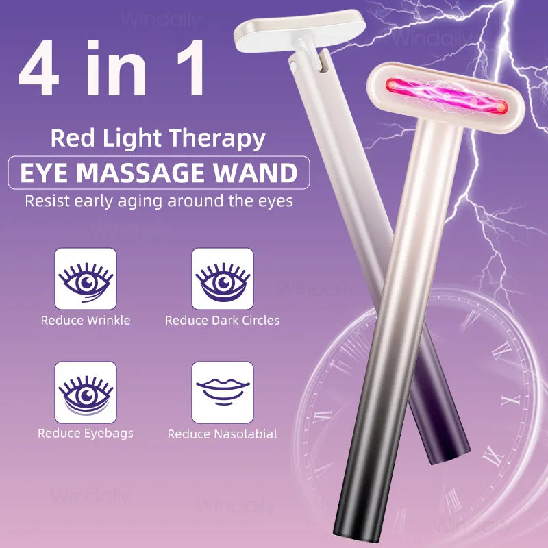 4-in-1 Microcurrent Facial Wand — Red Light, Warmth & Massage Sculpting Device — product photo 4