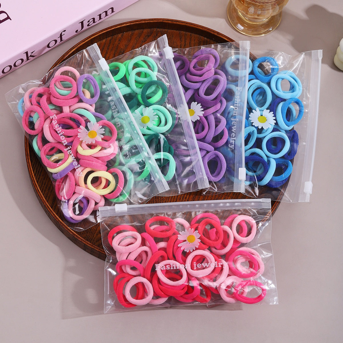 Kids Hair Ties Set — Soft No-Snag Elastic Bands Hair Accessory — product photo 2