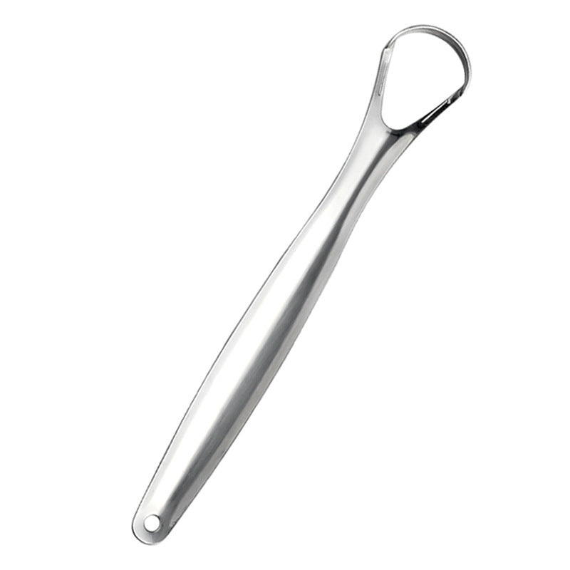 Stainless Steel Tongue Scraper — Fresh-Breath Oral Care Cleaning Tool — product photo 1