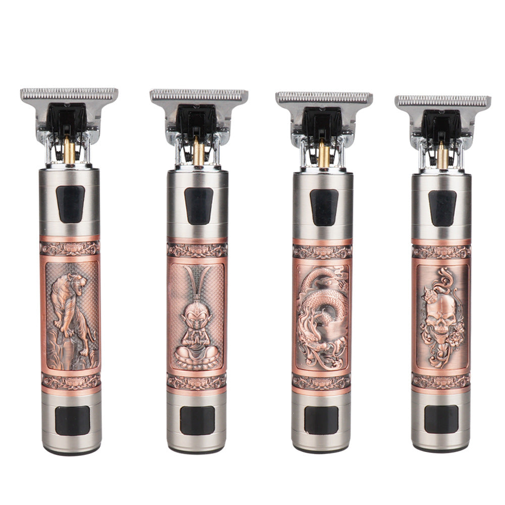 T9 Pro Digital Hair Clipper — Copper Carved Trimmer with LED Display — product photo 1
