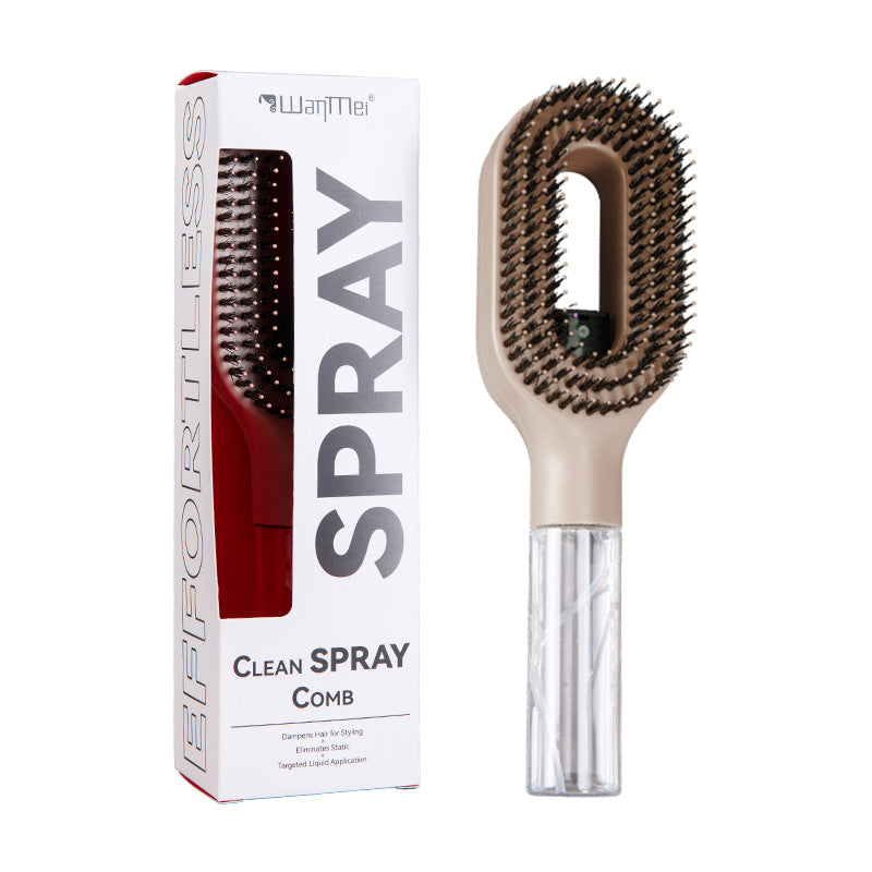 Mist Spray Detangling Comb — Refillable Water Spray Hair Styling Tool — product photo 2