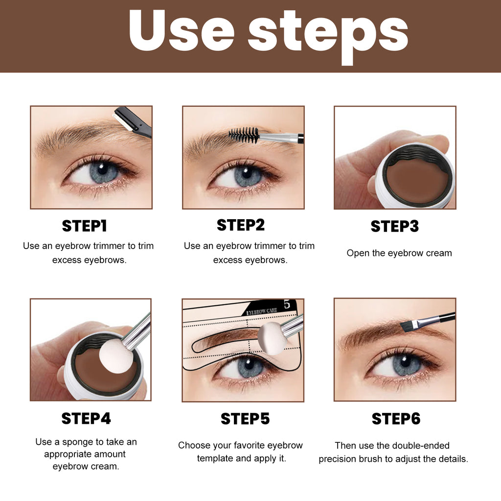 EELHOE Brow Stencil Kit — Waterproof Natural Eyebrow Makeup Set — product photo 3