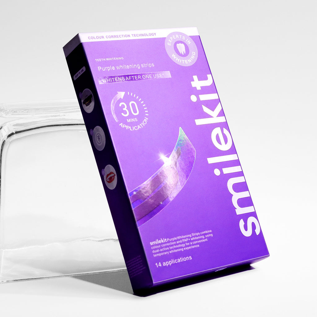 V34 Purple Teeth Whitening Strips — Colour-Correcting Smile Kit (14 Strips) — product photo 3