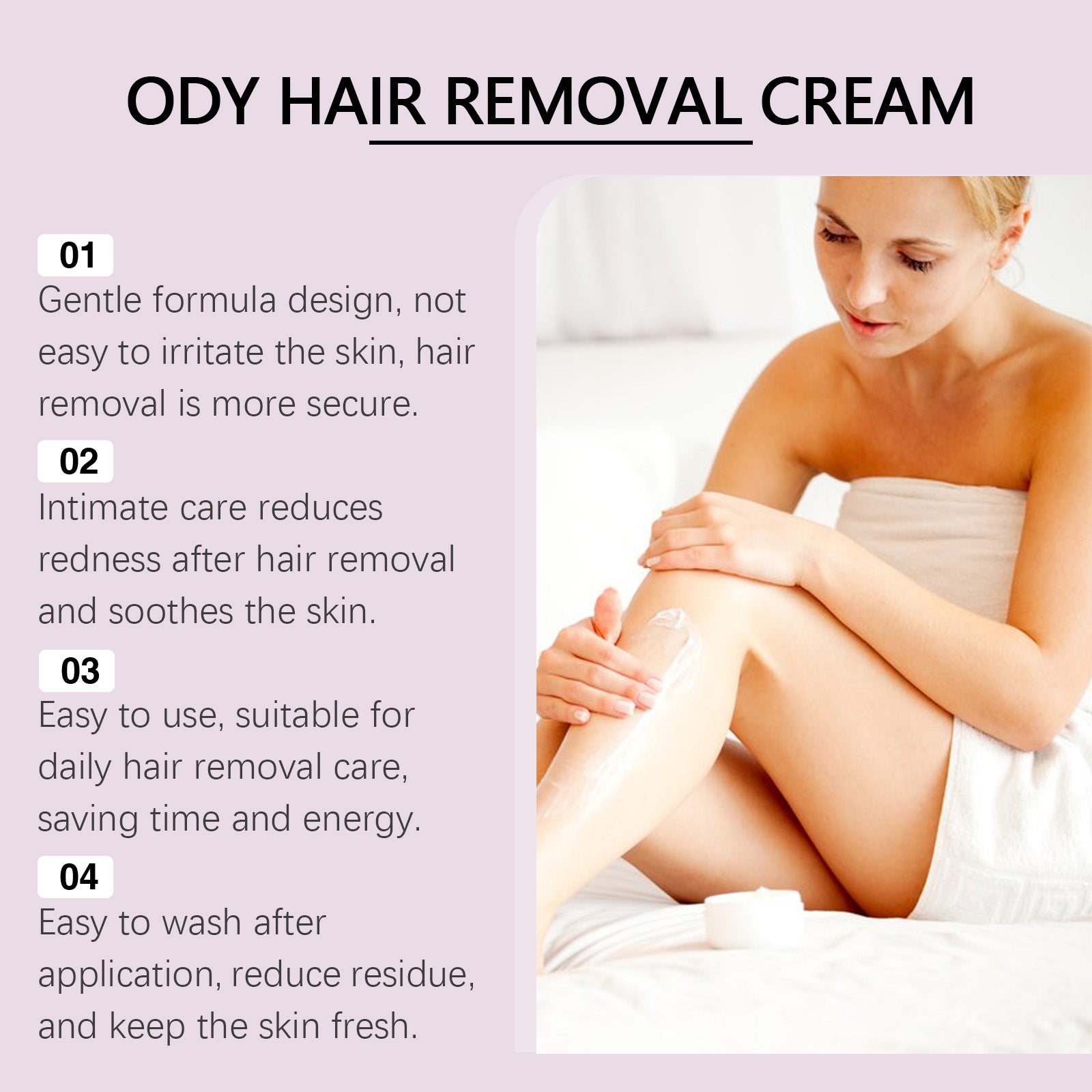 OceAura Gentle Hair Removal Cream — Smooth Arms & Legs for All — product photo 2