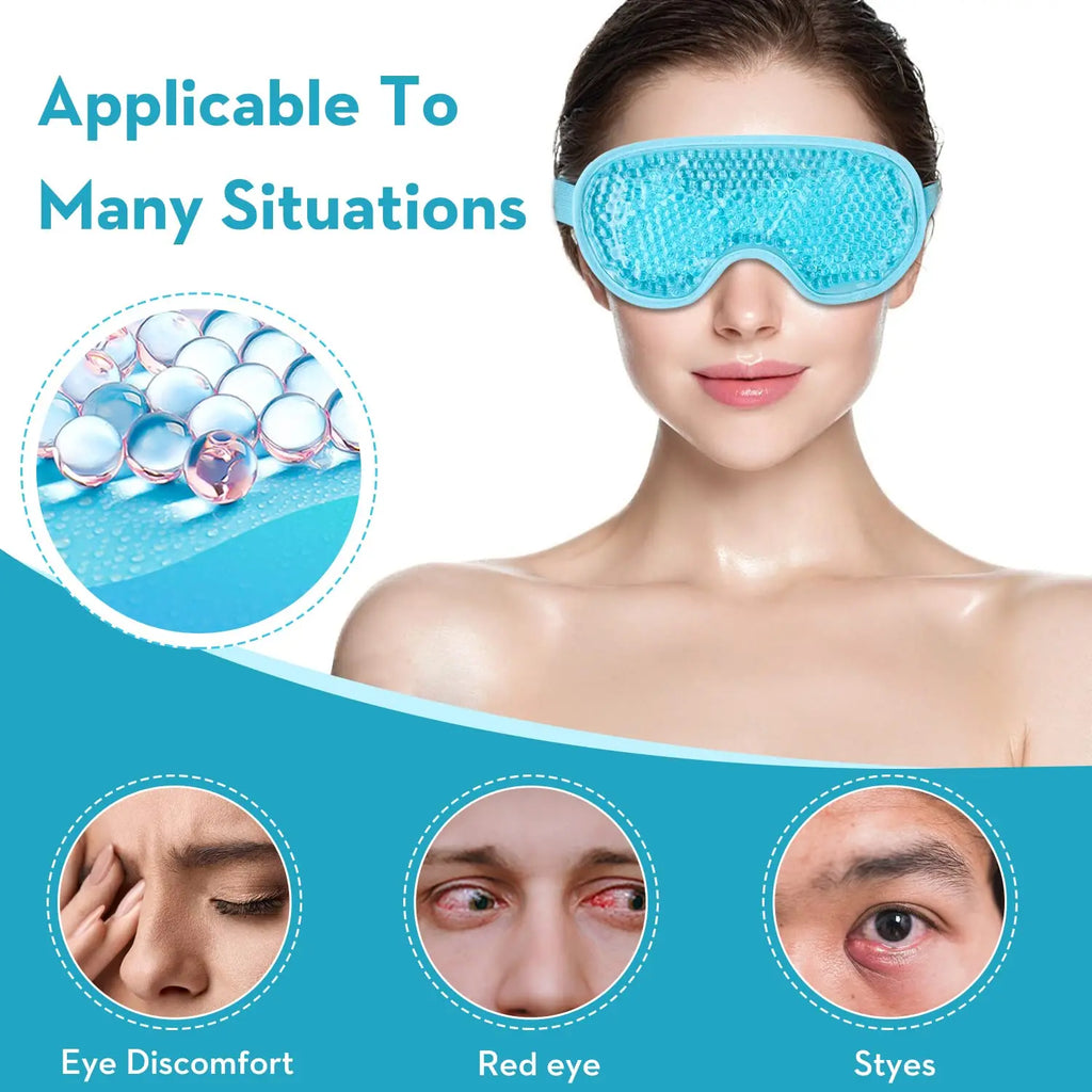 Cooling Gel Bead Eye Mask — Reusable Cold Compress for Puffy Eyes — product photo 3