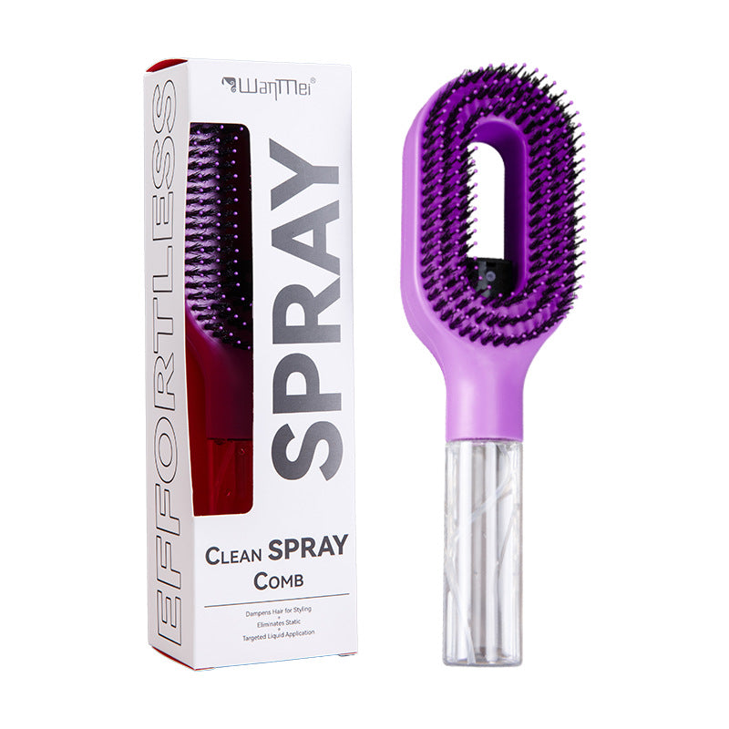 Mist Spray Detangling Comb — Refillable Water Spray Hair Styling Tool — product photo 5