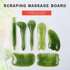 Natural Jade Roller & Gua Sha Set — Real Stone Facial Massage Beauty Tool — product photo 1