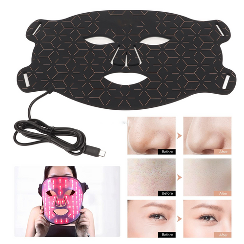 7-Color LED Light Therapy Face Mask — Silicone Skin Rejuvenation Device — product photo 1