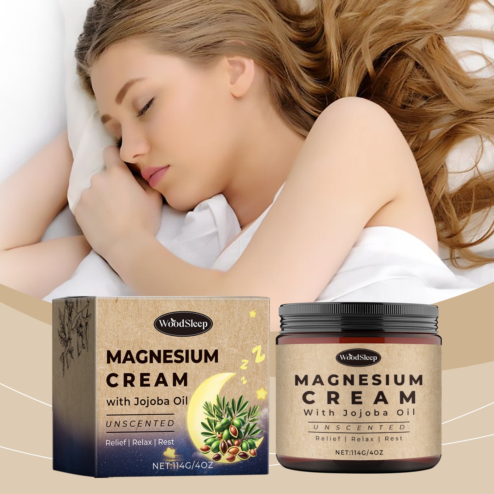 Sleep Magnesium Body Cream — Calming Nighttime Skin Ritual — product photo 2