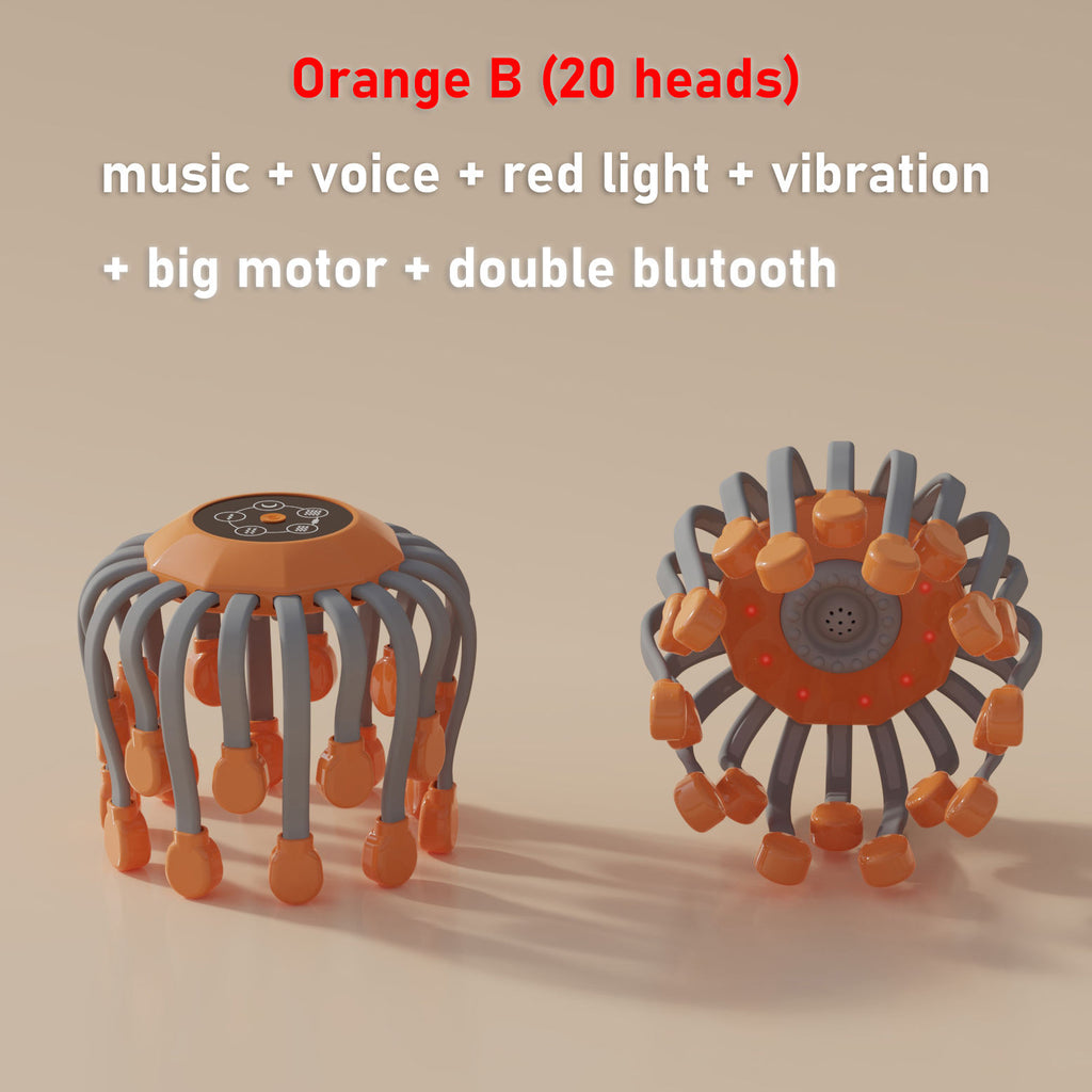 Red Light Octopus Scalp Massager Pro — Multi-Head Vibration & Sound Therapy — product photo 6