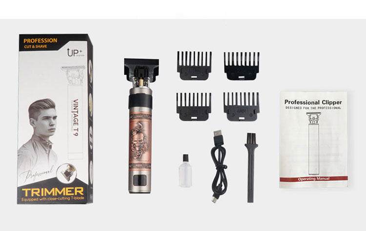 T9 Pro Digital Hair Clipper — Copper Carved Trimmer with LED Display — product photo 7