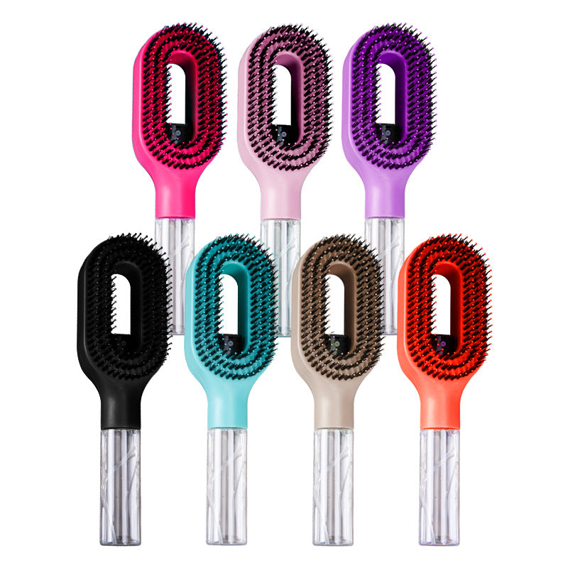 Mist Spray Detangling Comb — Refillable Water Spray Hair Styling Tool — product photo 1