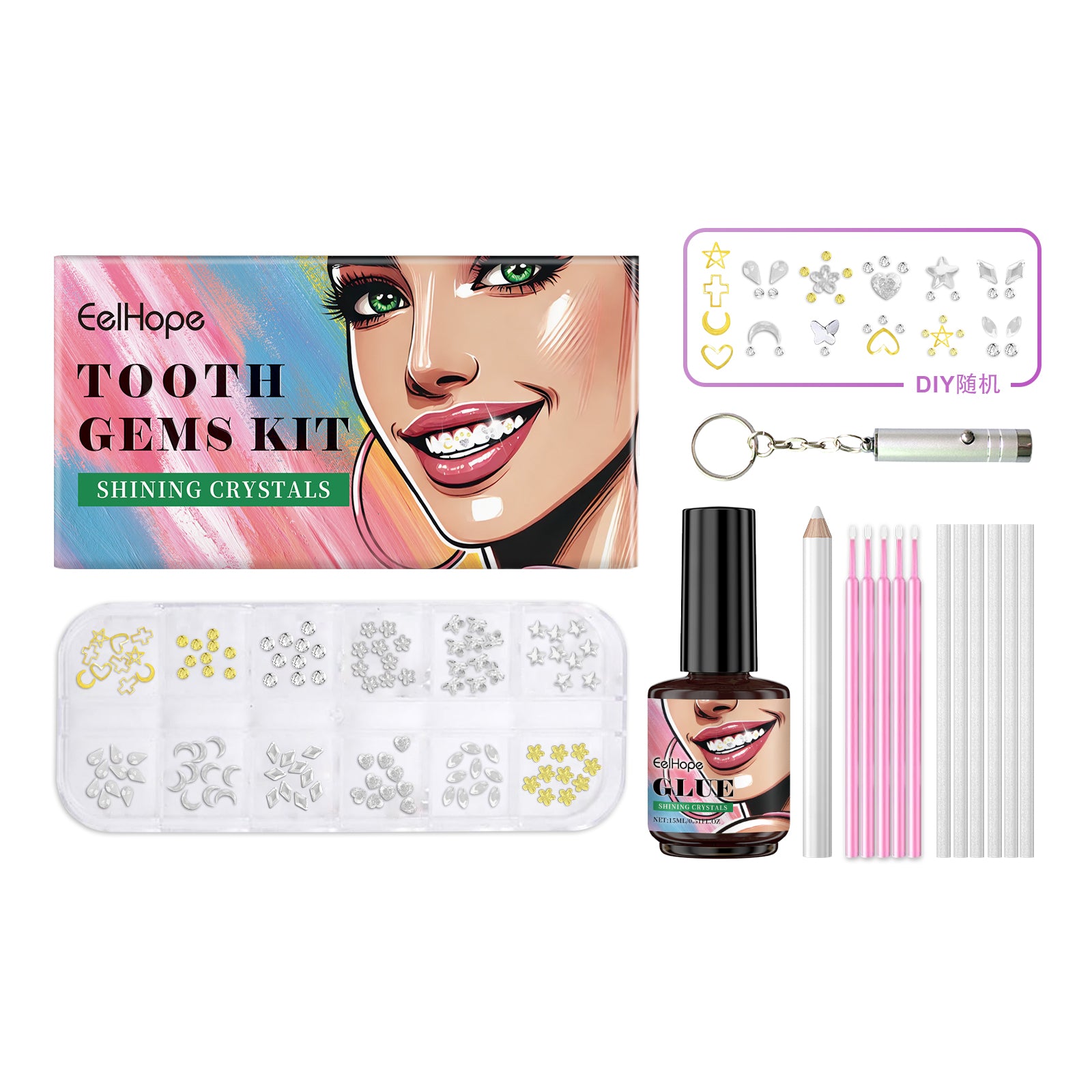 Tooth Gem Kit — Sparkle Smile Crystal Set for Dental Styling — product photo 2