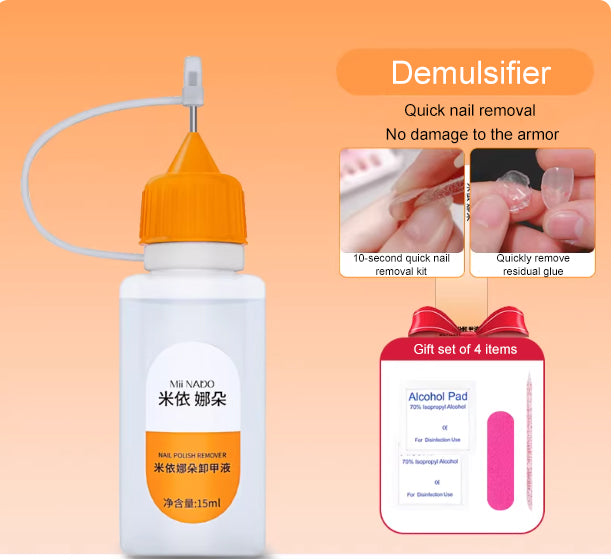 Press-On Nail Adhesive Film Kit — UV Jelly Tabs with Tools — product photo 6
