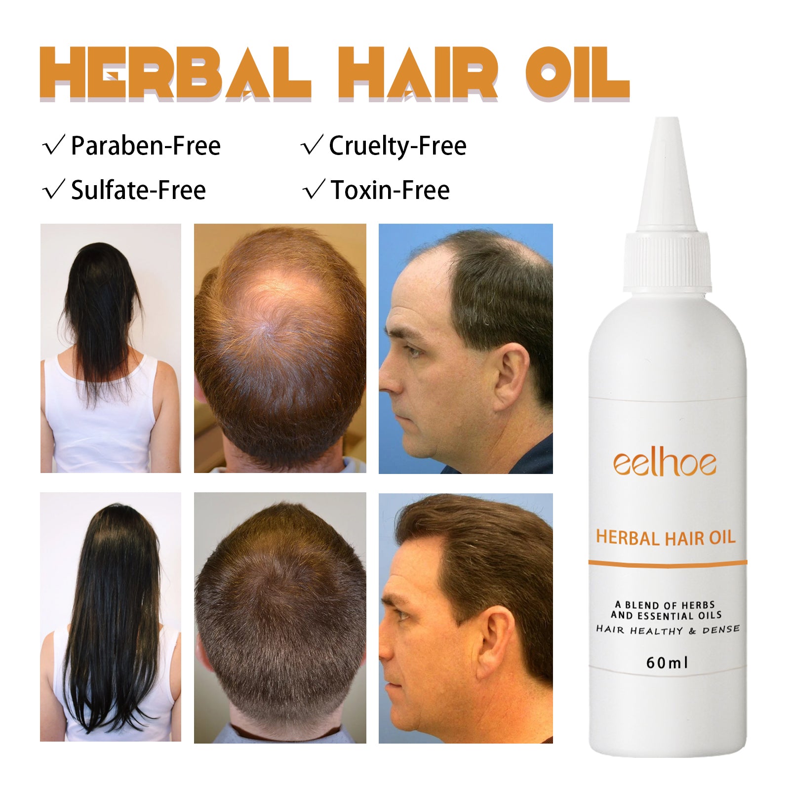 Herbal Thickening Hair Oil — Conditioning Repair for Dry, Thin-Looking Hair — product photo 4
