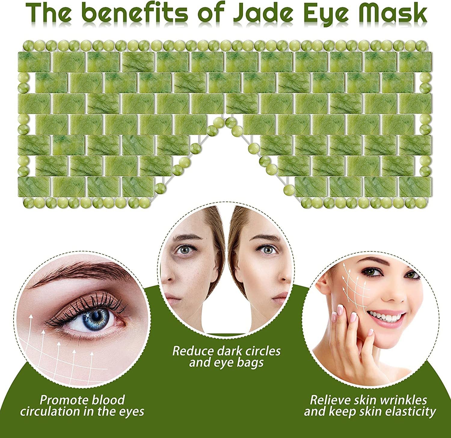 Jade Bead Eye Mask — Cooling Stone Therapy for Tired Eyes — product photo 3