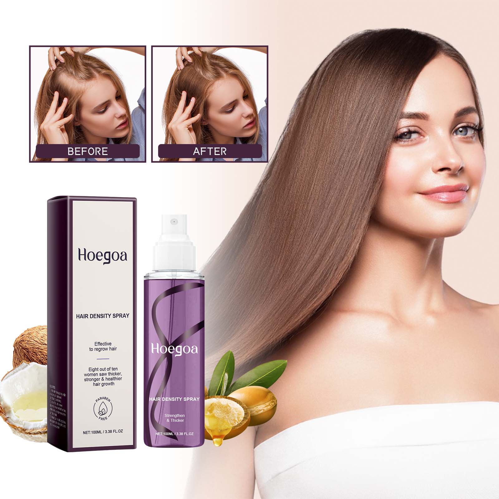Volumizing Dense Hair Spray — Strengthening Treatment for Fine, Flat Hair — product photo 3