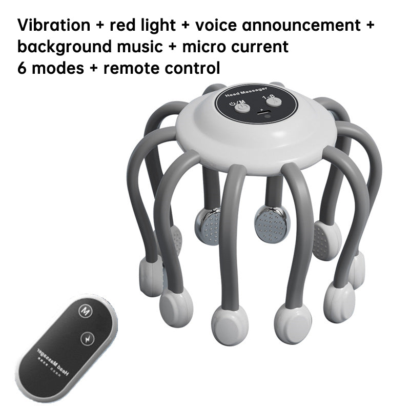 Electric Octopus Head Massager — Scalp Relaxation & Sleep-Ease Device — product photo 8