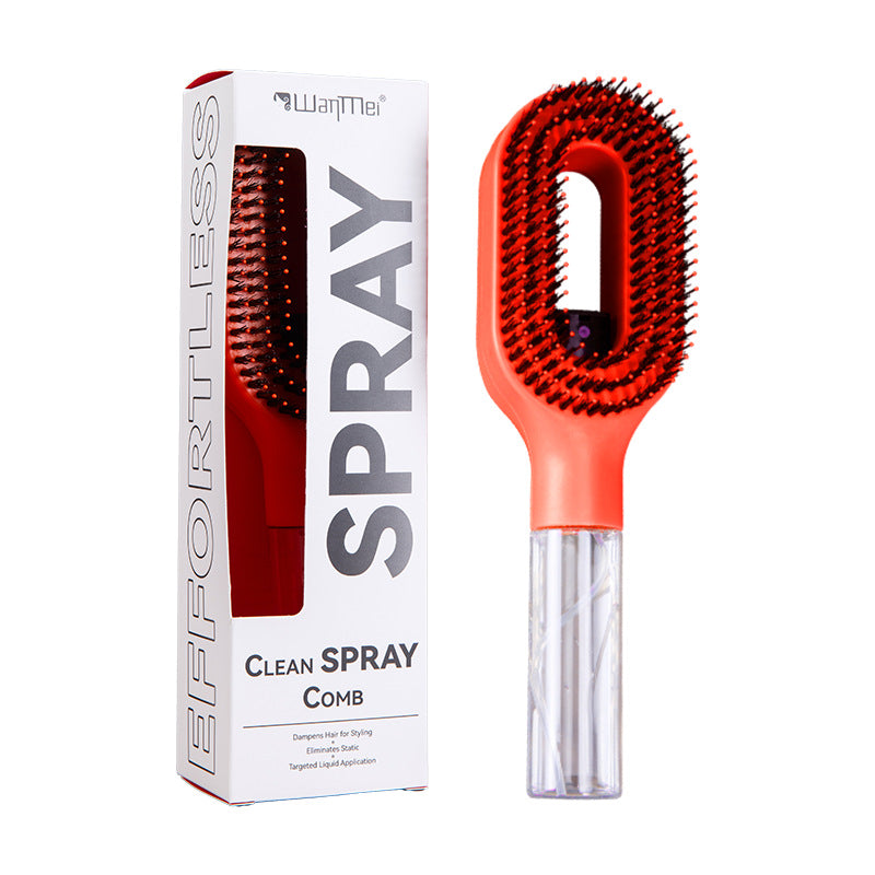 Mist Spray Detangling Comb — Refillable Water Spray Hair Styling Tool — product photo 4