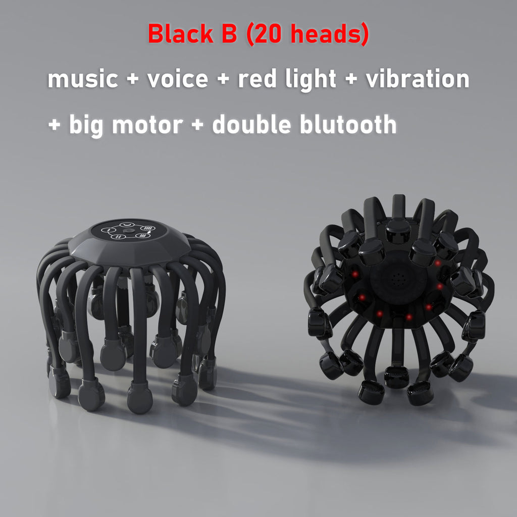 Red Light Octopus Scalp Massager Pro — Multi-Head Vibration & Sound Therapy — product photo 7