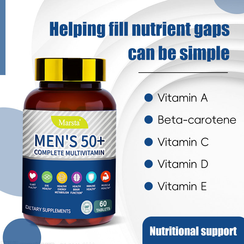 Men's 50+ Complete Multivitamin — Daily Vitality Tablets (60ct) — product photo 1