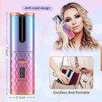 Automatic Curling Iron — Cordless LCD Mini Hair Curler with USB Charging
