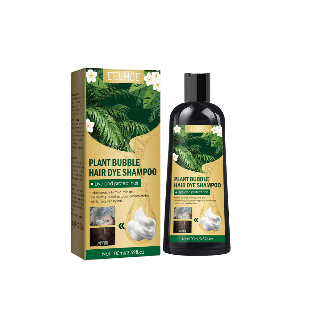 EELHOE Plant Bubble Hair Colour Shampoo — Natural Black, Gentle Formula — product photo 1