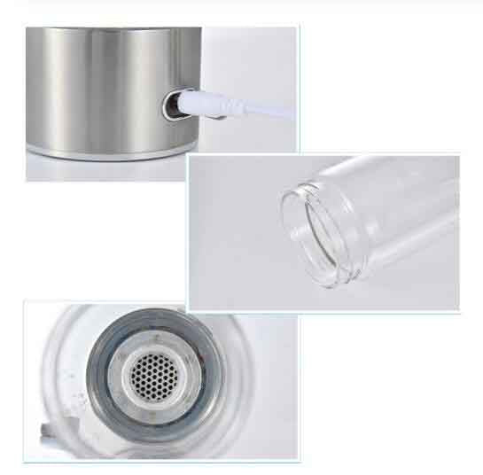 Hydrogen Water Bottle 420ml — Rechargeable Glass Hydration Ionizer — product photo 5