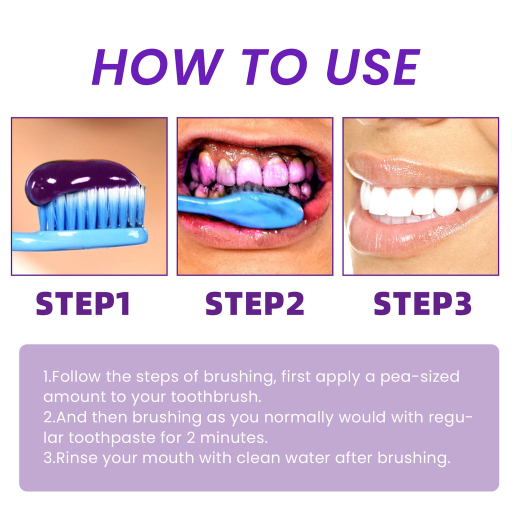 Purple Colour-Correcting Toothpaste — Brightening Foam Oral Care — product photo 5