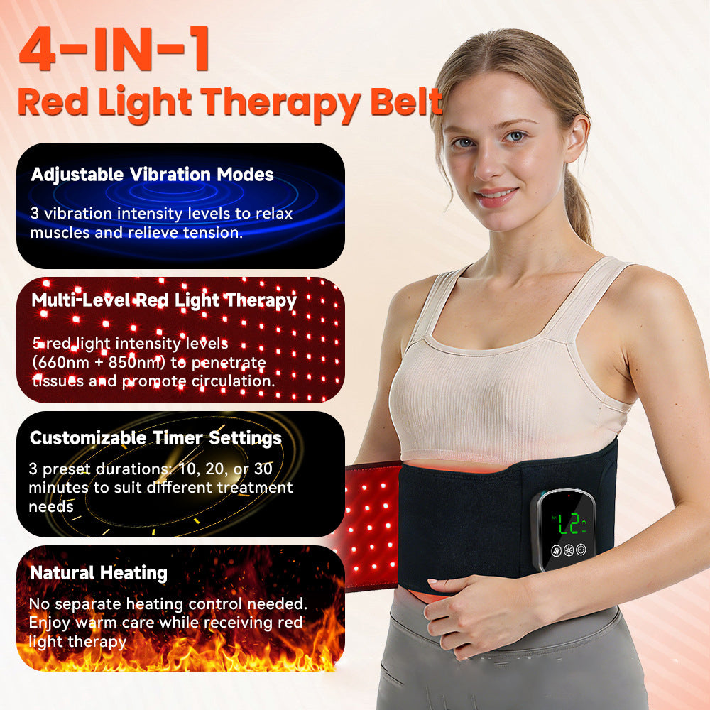 Infrared Vibration Massage Belt — Heated Compress for Back & Waist — product photo 4