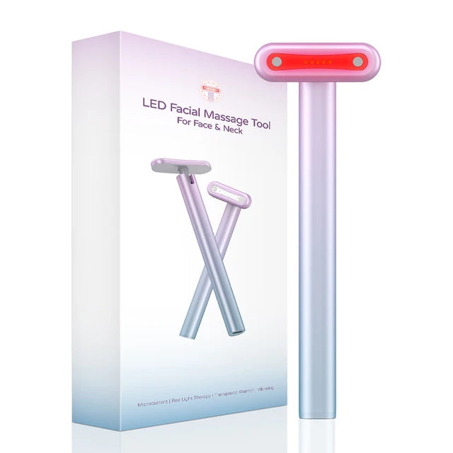 4-in-1 Microcurrent Facial Wand — Red Light, Warmth & Massage Sculpting Device — product photo 7
