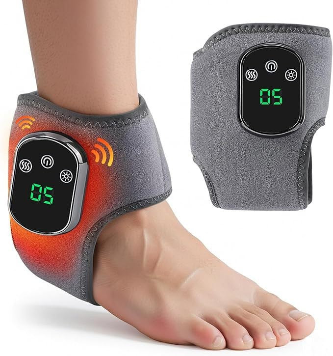 Heated Foot & Ankle Massager — Vibrating Warm Compress Wellness Device — product photo 7