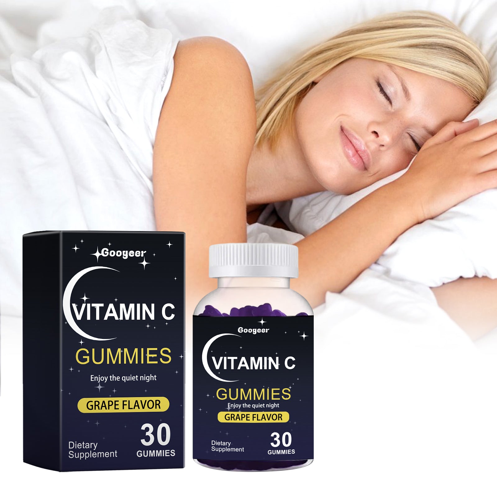 Melatonin Sleep Gummies with Vitamin C — Gentle Nighttime Support — product photo 2