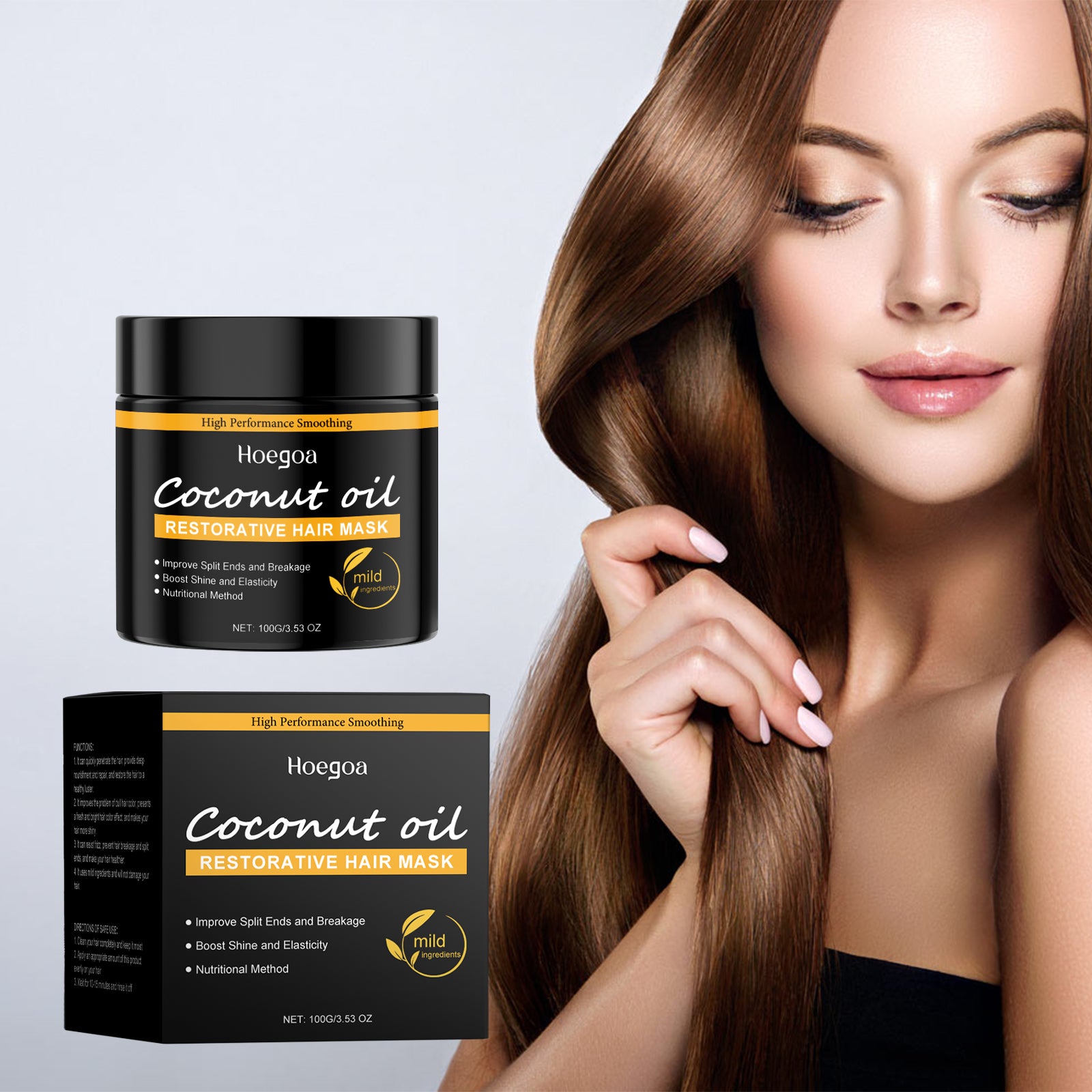 Coconut Oil Repair Hair Mask — Deep Conditioning for Dry, Damaged Hair — product photo 2