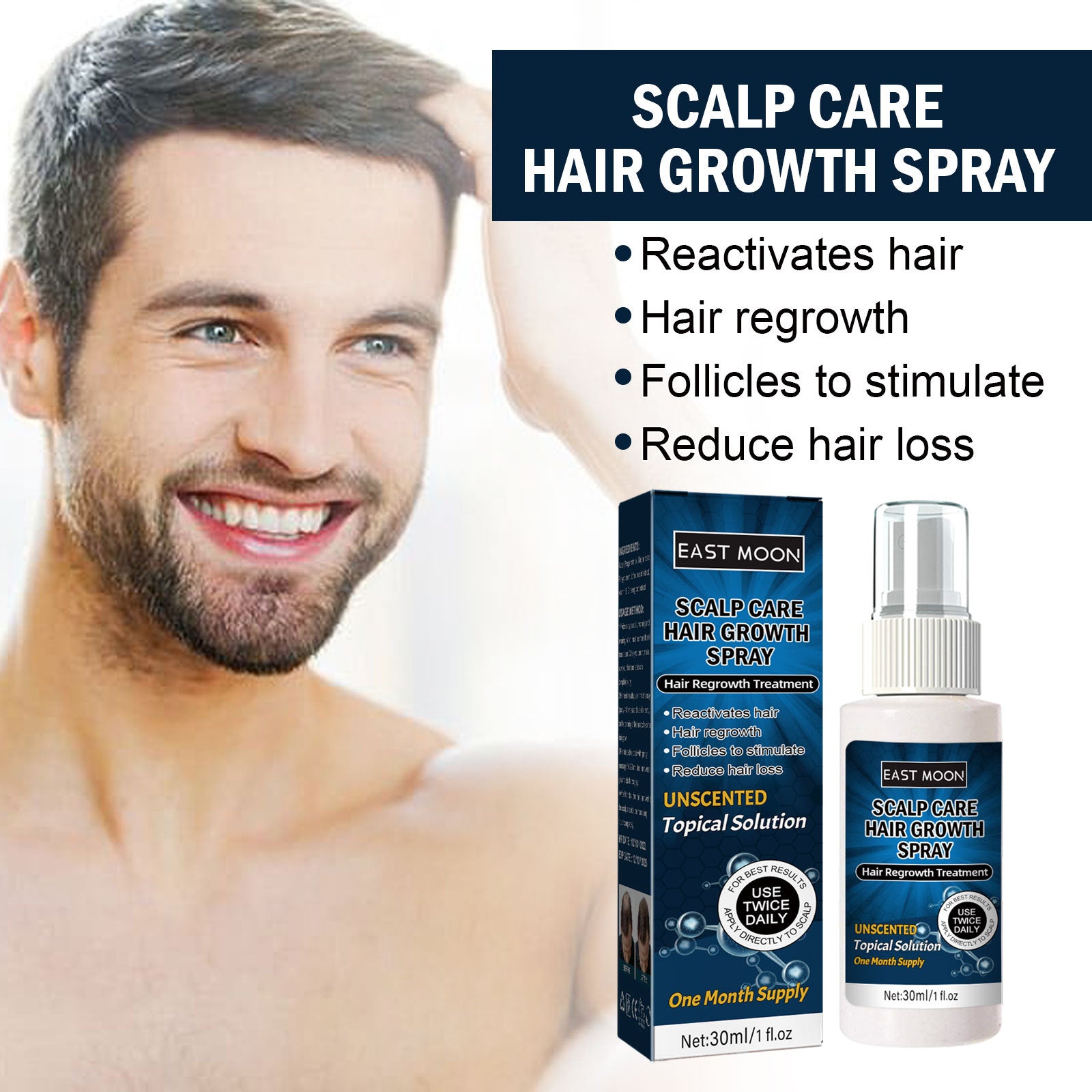 Men's Dense Hair Treatment Spray — Hairline & Thickness Support — product photo 4