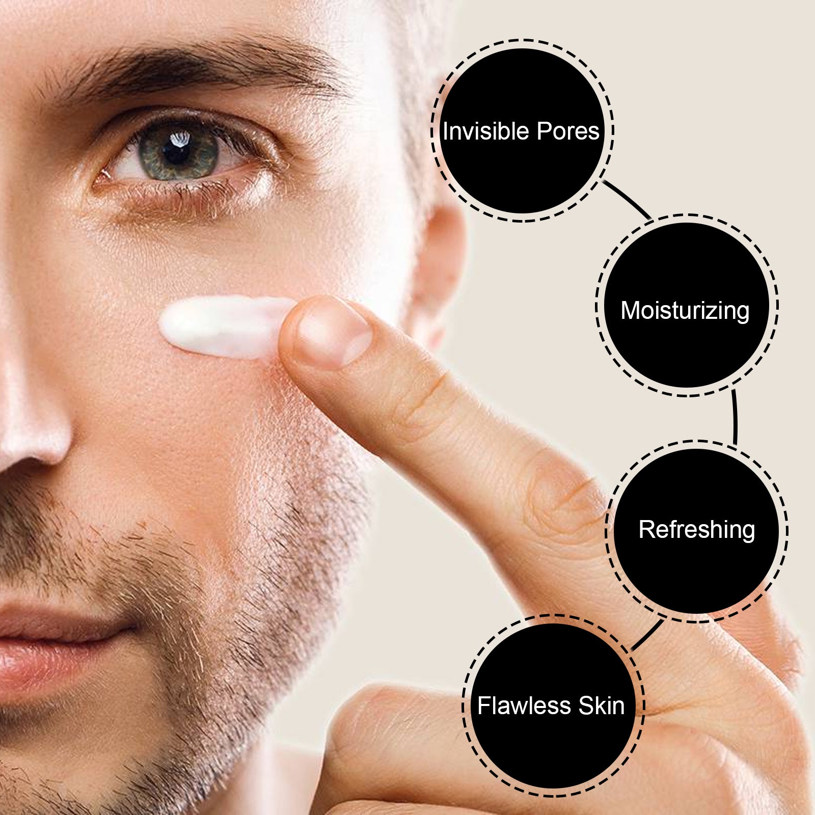 EELHOE Men's Tone-Up Lazy Cream — Invisible Pore Brightening Concealer — product photo 3