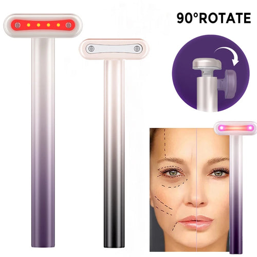 4-in-1 Microcurrent Facial Wand — Red Light, Warmth & Massage Sculpting Device — product photo 1