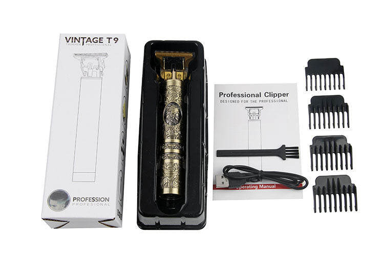T9 Cordless Hair Clipper — USB Precision Trimmer with Carved Design — product photo 6