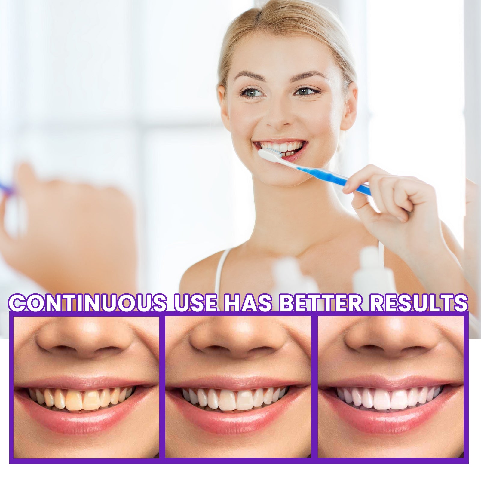 Purple Colour-Correcting Toothpaste — Brightening Foam Oral Care — product photo 3