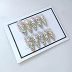 Handmade Press-On Nails — 3D Rhinestone Gel-Look Wearable Nail Set — product photo 2