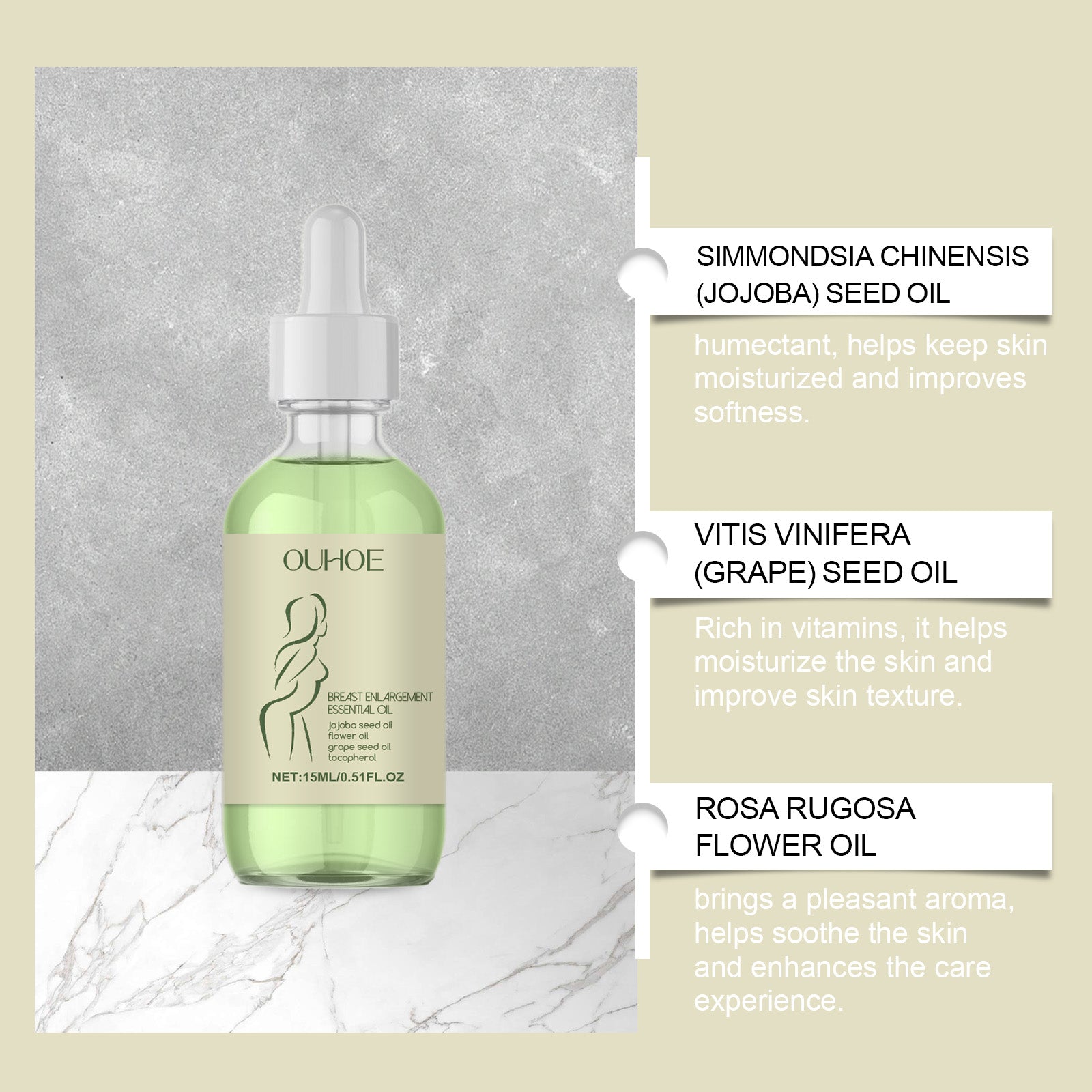 Firming Bust Care Essential Oil — Daily Massage Beauty Oil — product photo 5