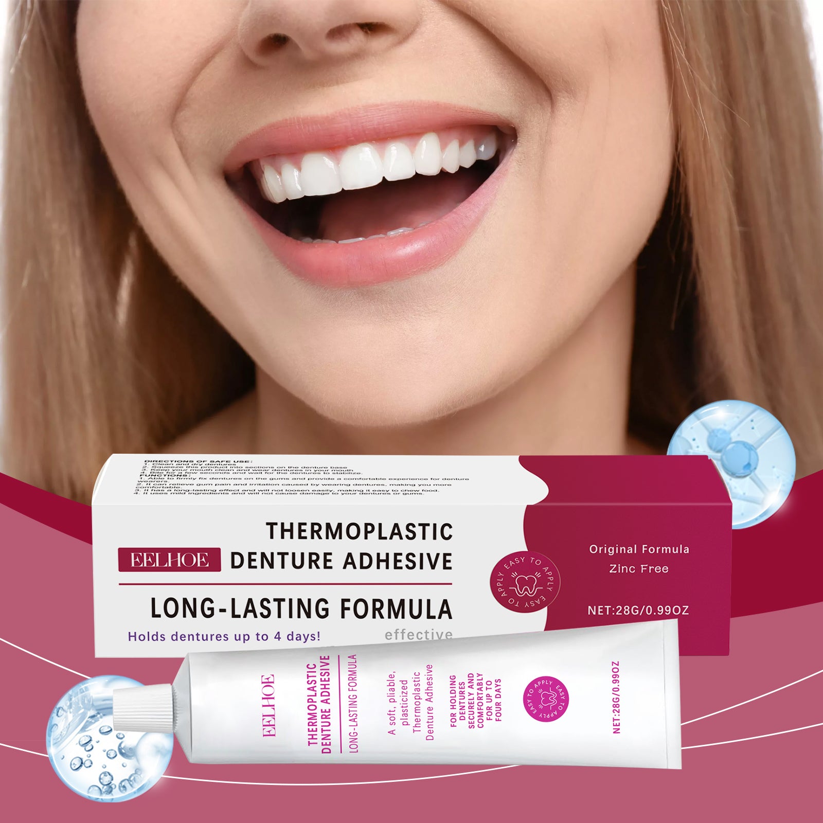 Thermoplastic Denture Cushion Adhesive — Comfort Fit Beads — product photo 2