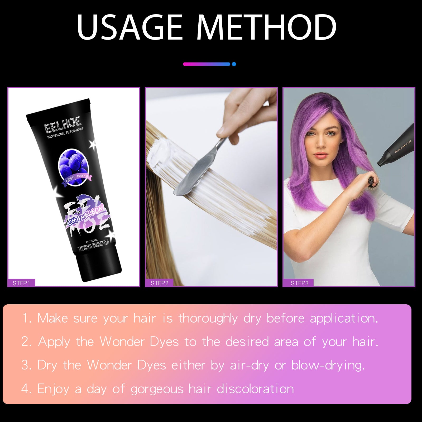 Gradient Colour Conditioner — Damage-Free Temporary Hair Tint (4 Shades) — product photo 5