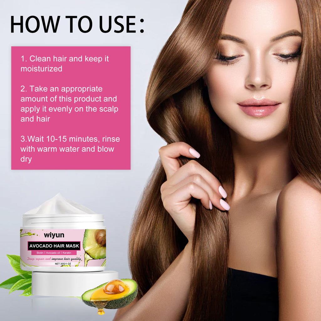 Avocado Repair Hair Mask — Smoothing Deep-Conditioning Hair Care — product photo 4