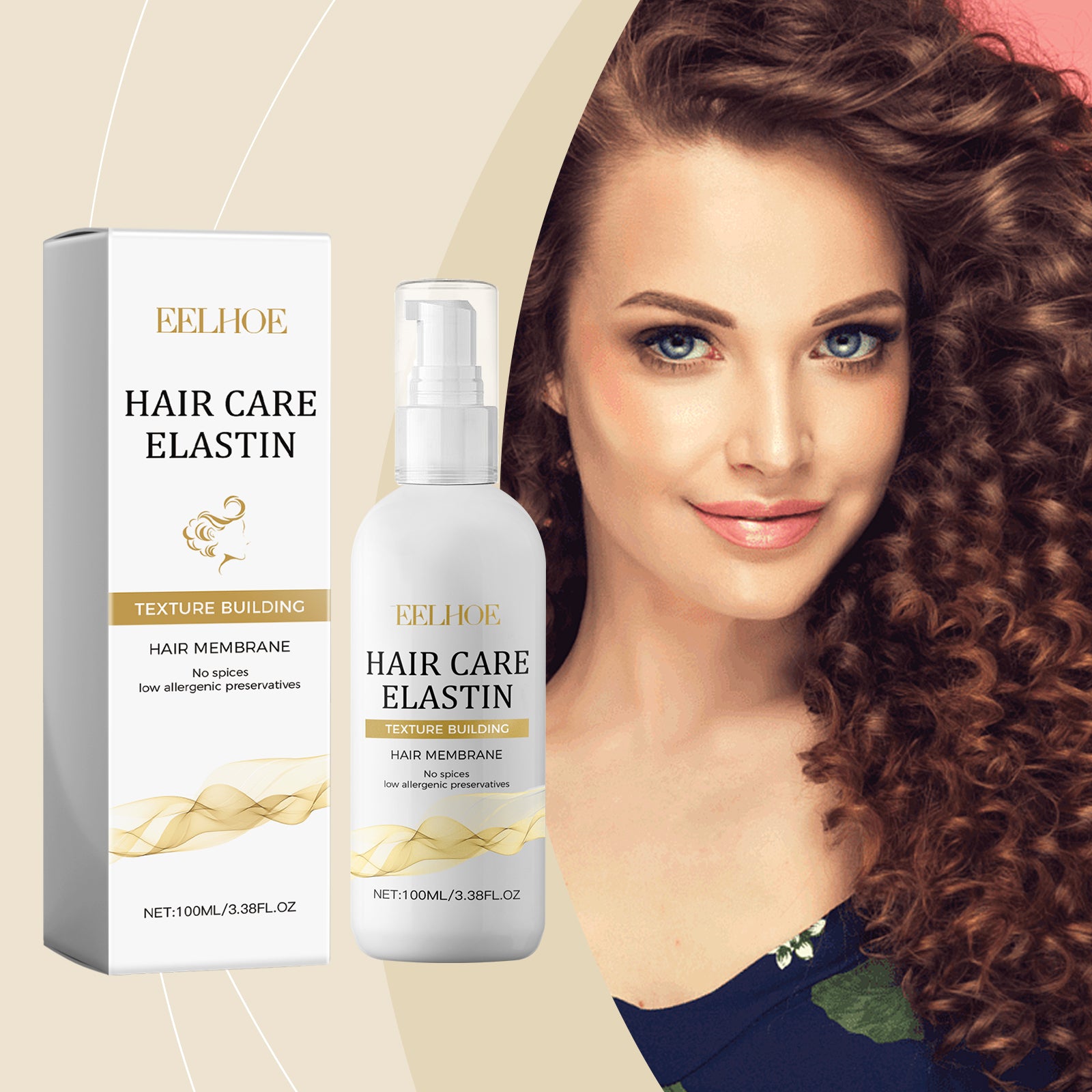 Deep Hair Elastin — Frizz-Smoothing Elastic Styling Hair Care — product photo 2