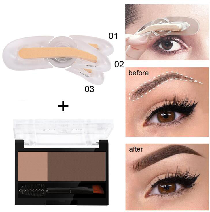 Signature Brow Stamp Kit — Dual-Shade Sculpting Powder for Natural-Looking Brows — product photo 1